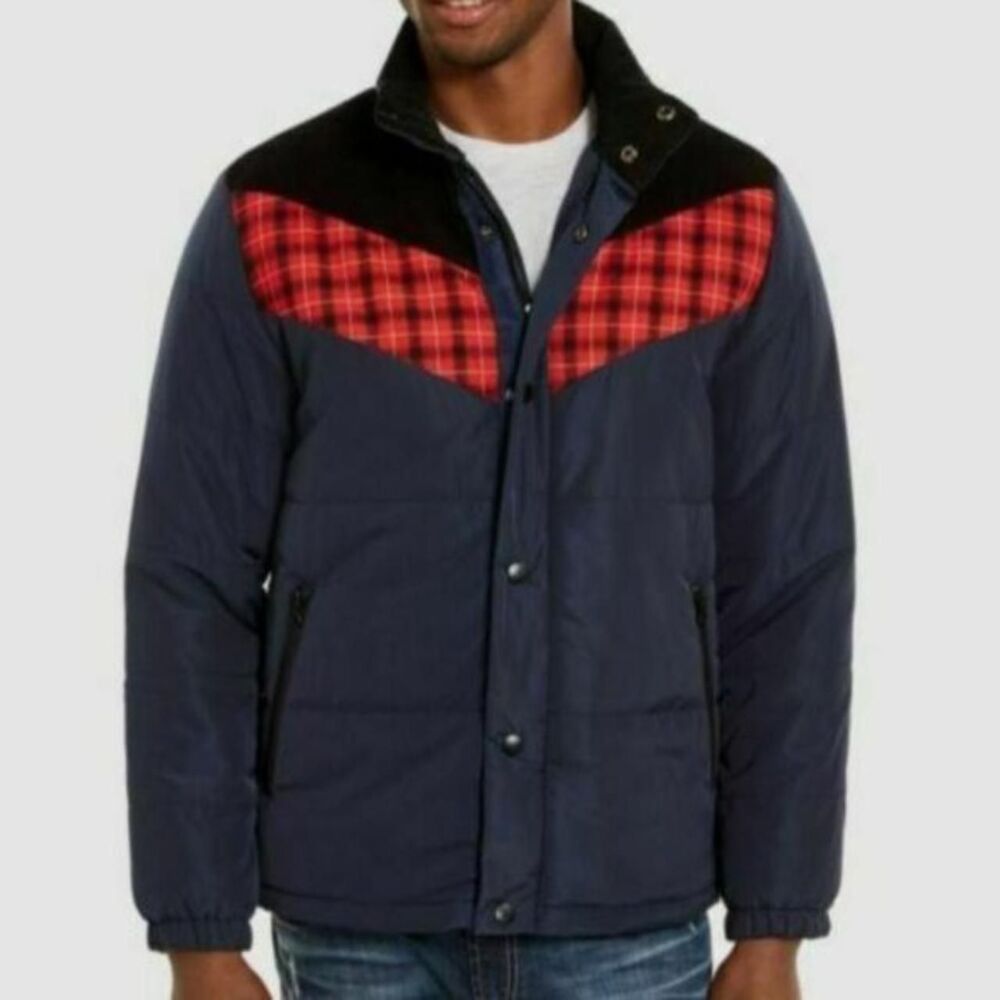 American-rag-cie Men's Blue and Red Jacket